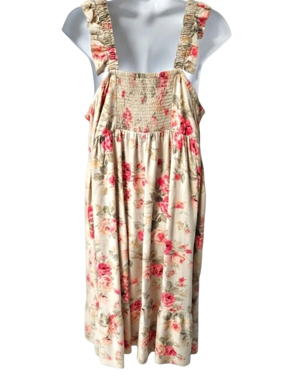 Torrid 3X Floral Maxi Dress Smocked Tiered Boho Pockets Challis NWT - Picture 11 of 15